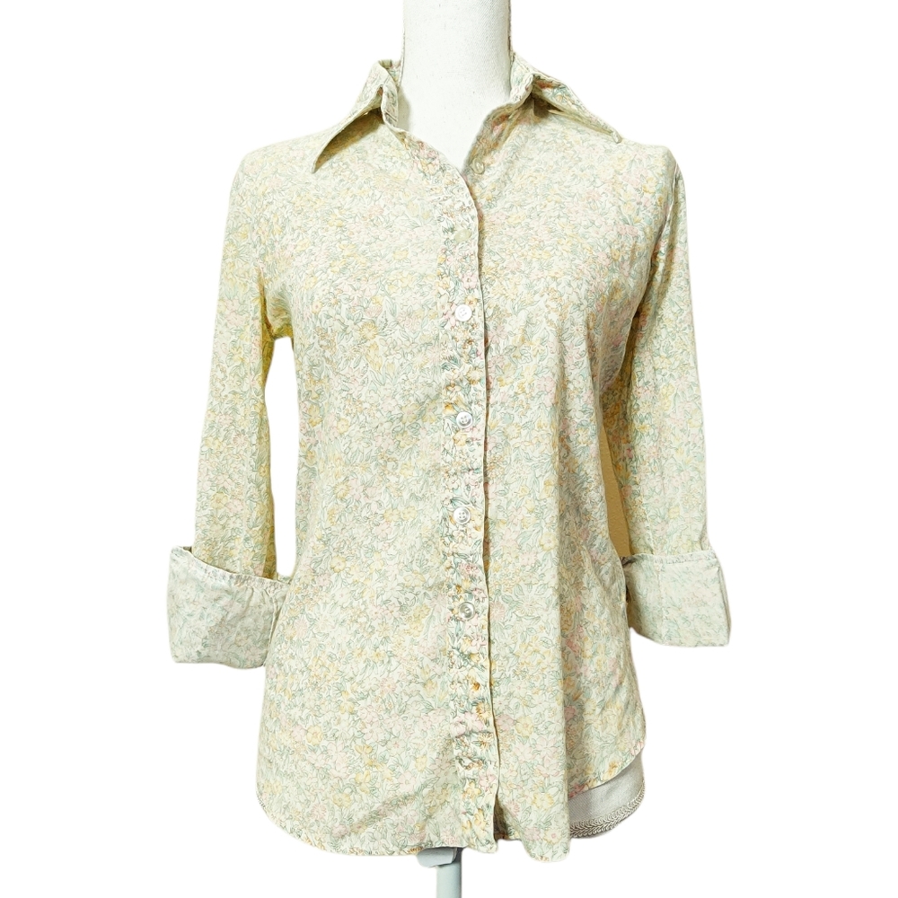 Vintage 70's Gap Floral Button Down Shirt - Picture 3 of 8